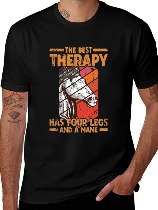 Horse Therapy T-Shirt - Four Legs and a Mane
