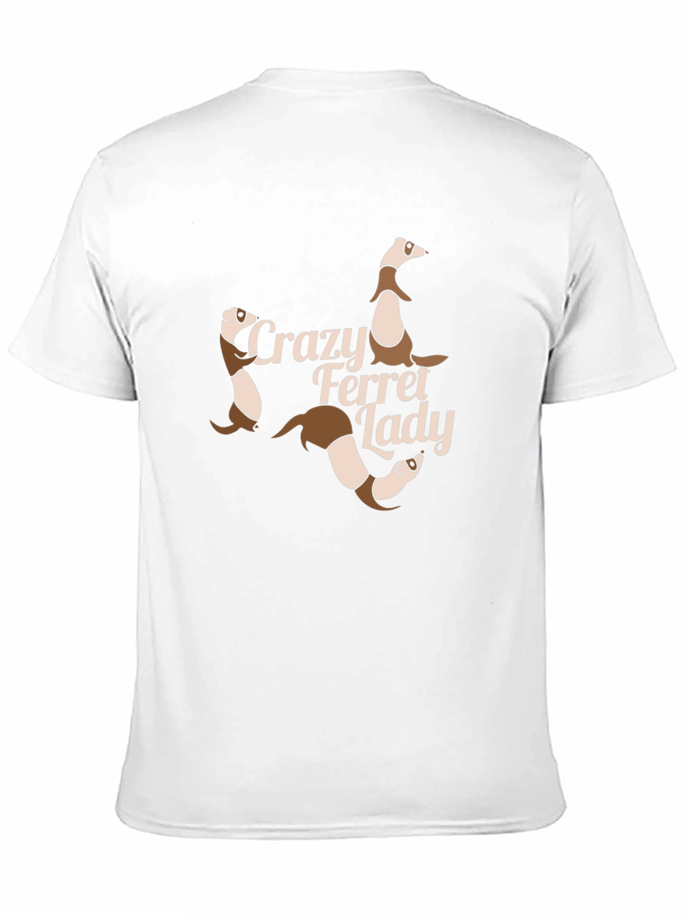 Crazy Ferret Lady Graphic T-Shirt - Black