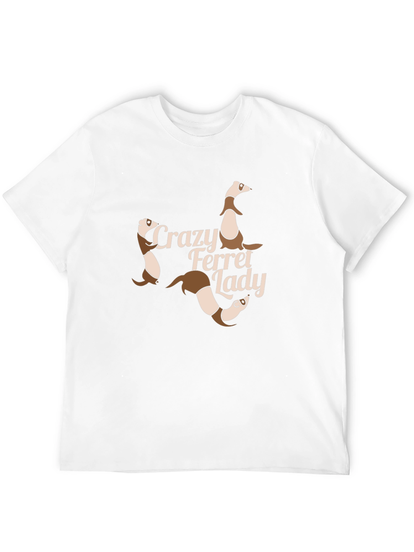 Crazy Ferret Lady Graphic T-Shirt - Black