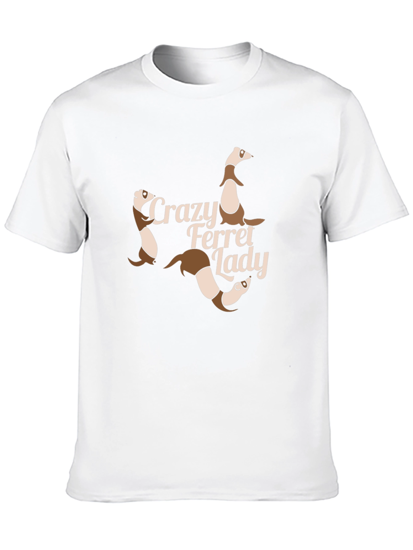 Crazy Ferret Lady Graphic T-Shirt - Black