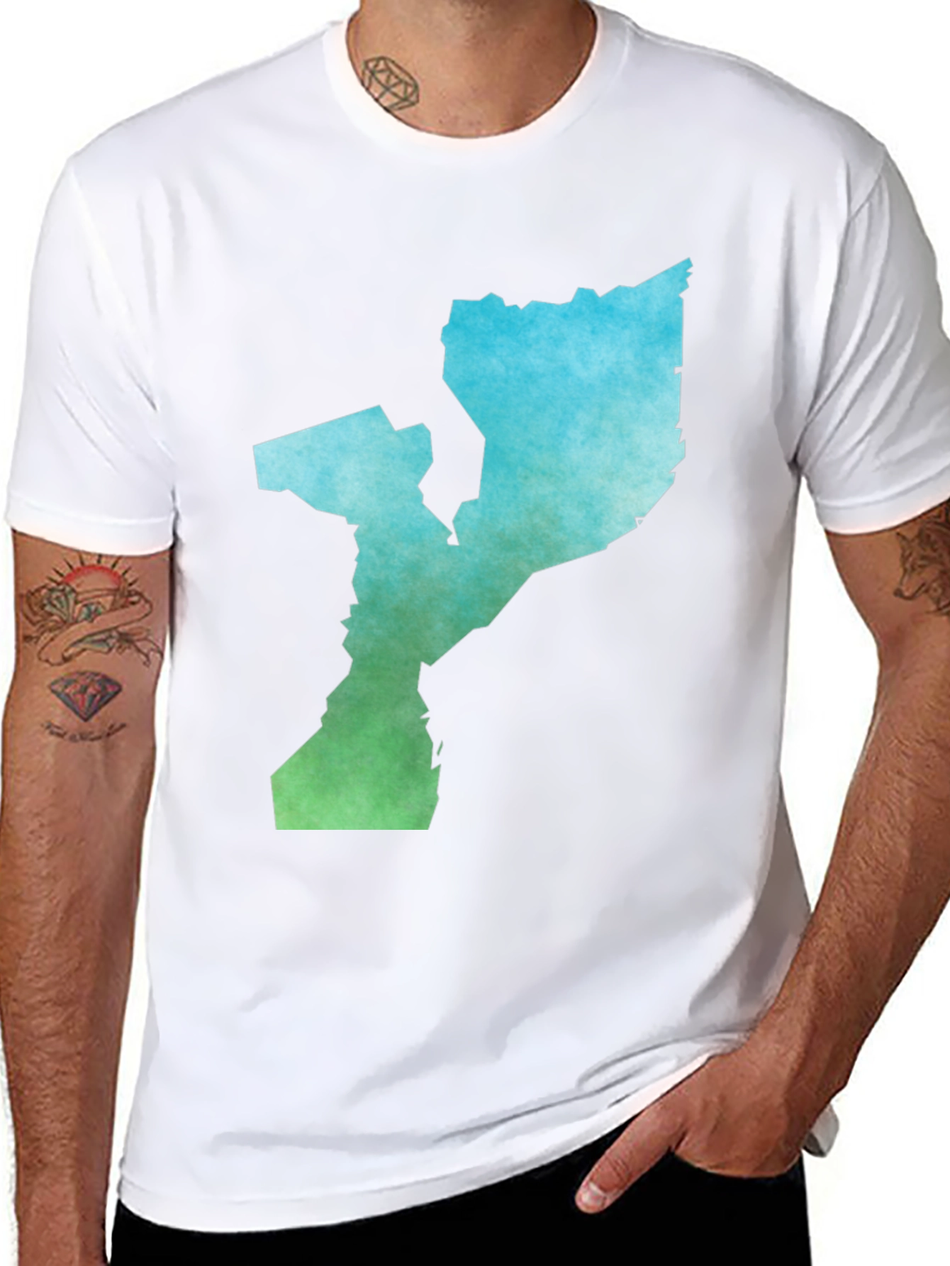 Mozambique Map T-Shirt - Gradient Country Pride