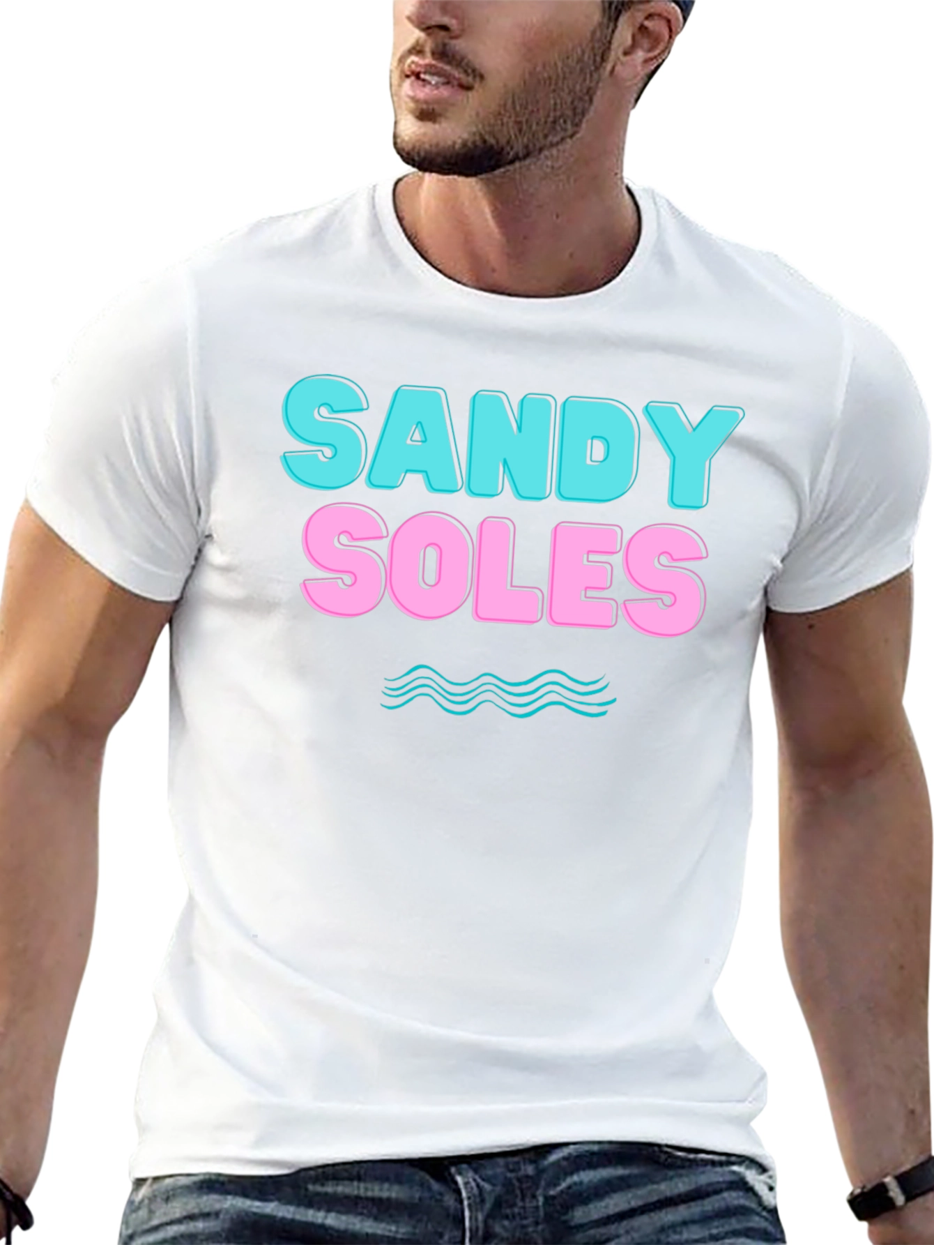Sandy Soles Graphic Print T-Shirt - Black