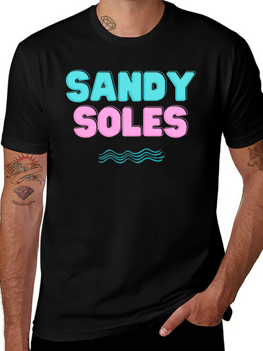 Sandy Soles Graphic Print T-Shirt - Black