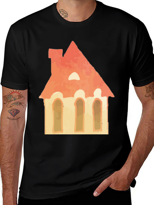 House Graphic Tee - Black Unisex T-Shirt