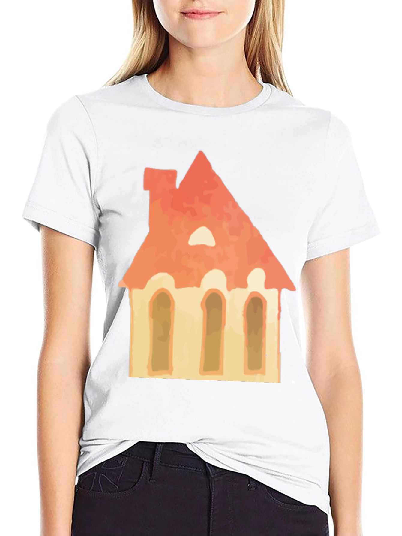 House Graphic Tee - Black Unisex T-Shirt