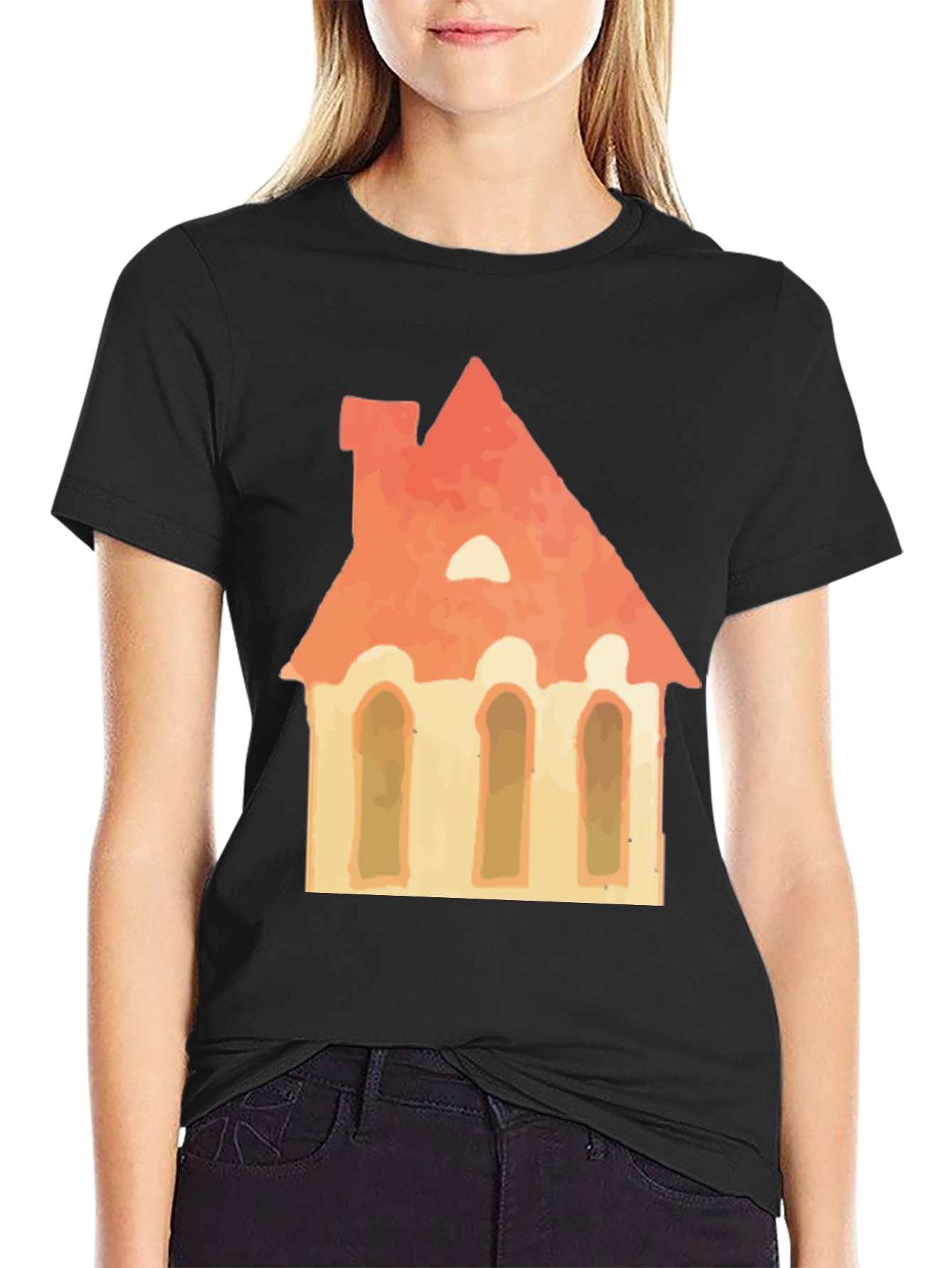 House Graphic Tee - Black Unisex T-Shirt