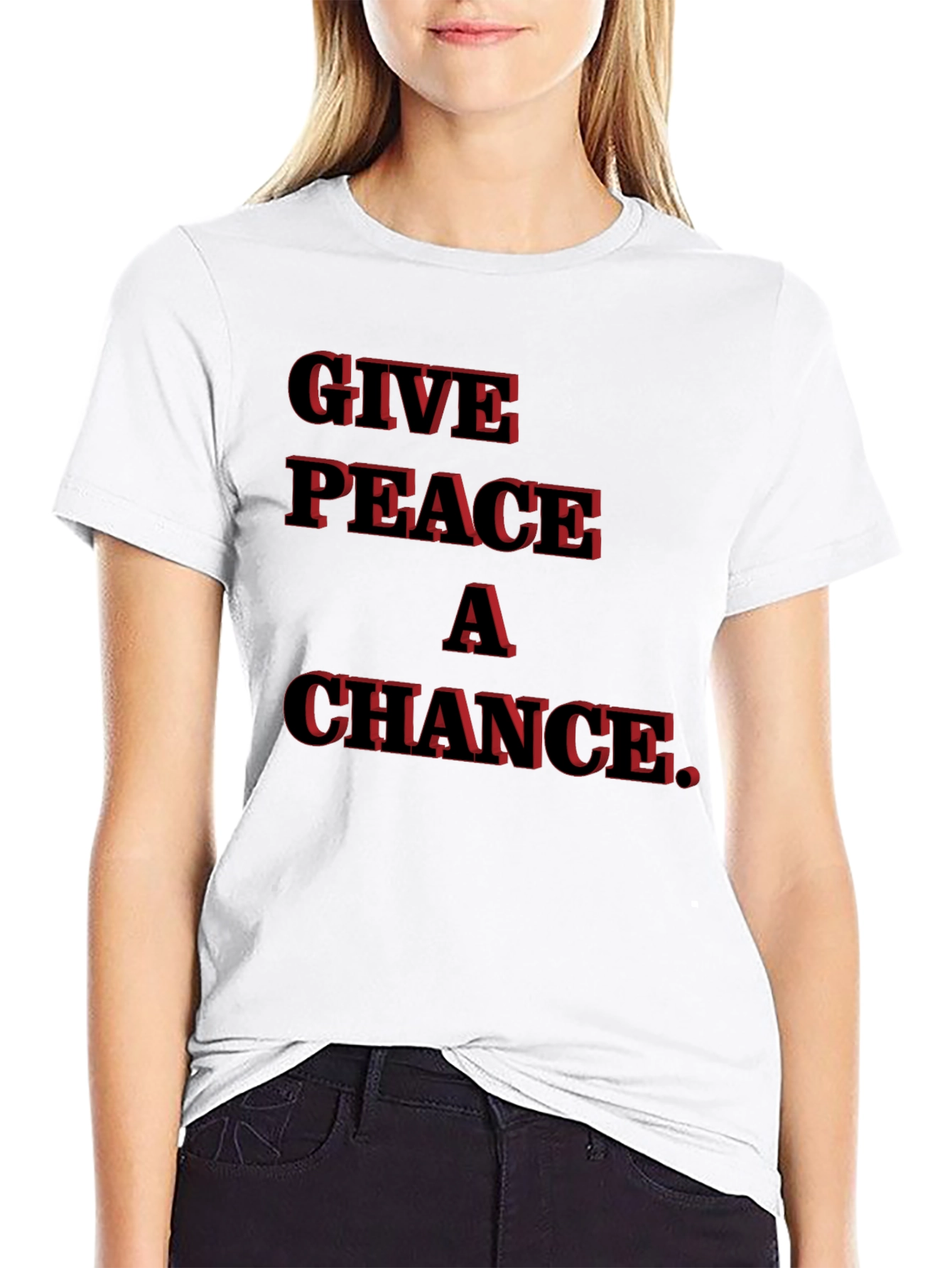 Give Peace A Chance Black T-Shirt