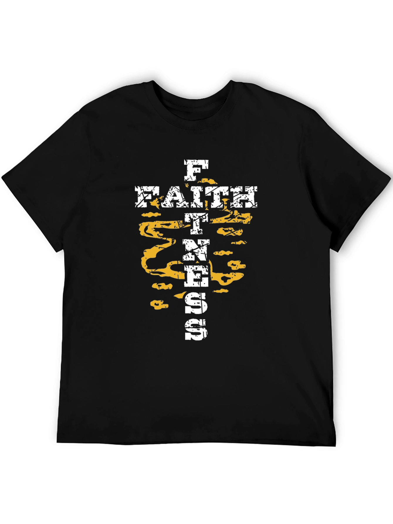Faith Fitness T-Shirt - Black Christian Inspired Gym Wear