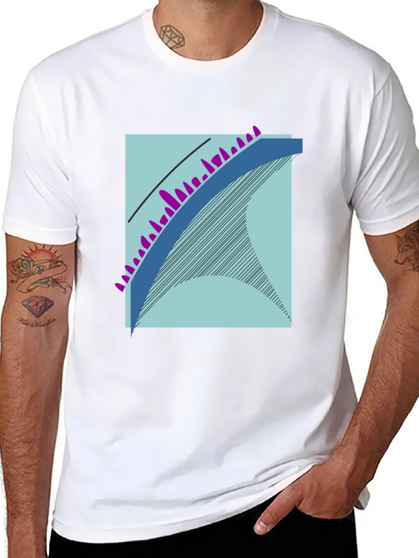 Abstract Design Graphic Tee - Modern Art Shirt