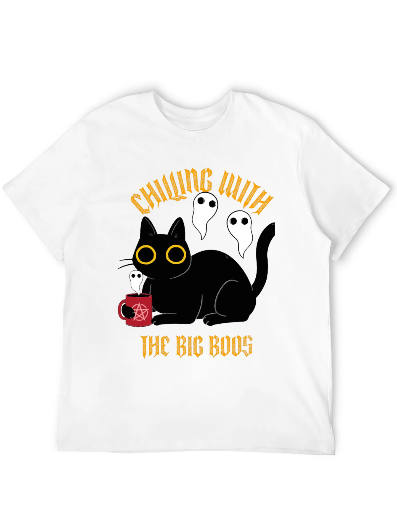 Chilling With The Big Boos Black Cat T-Shirt