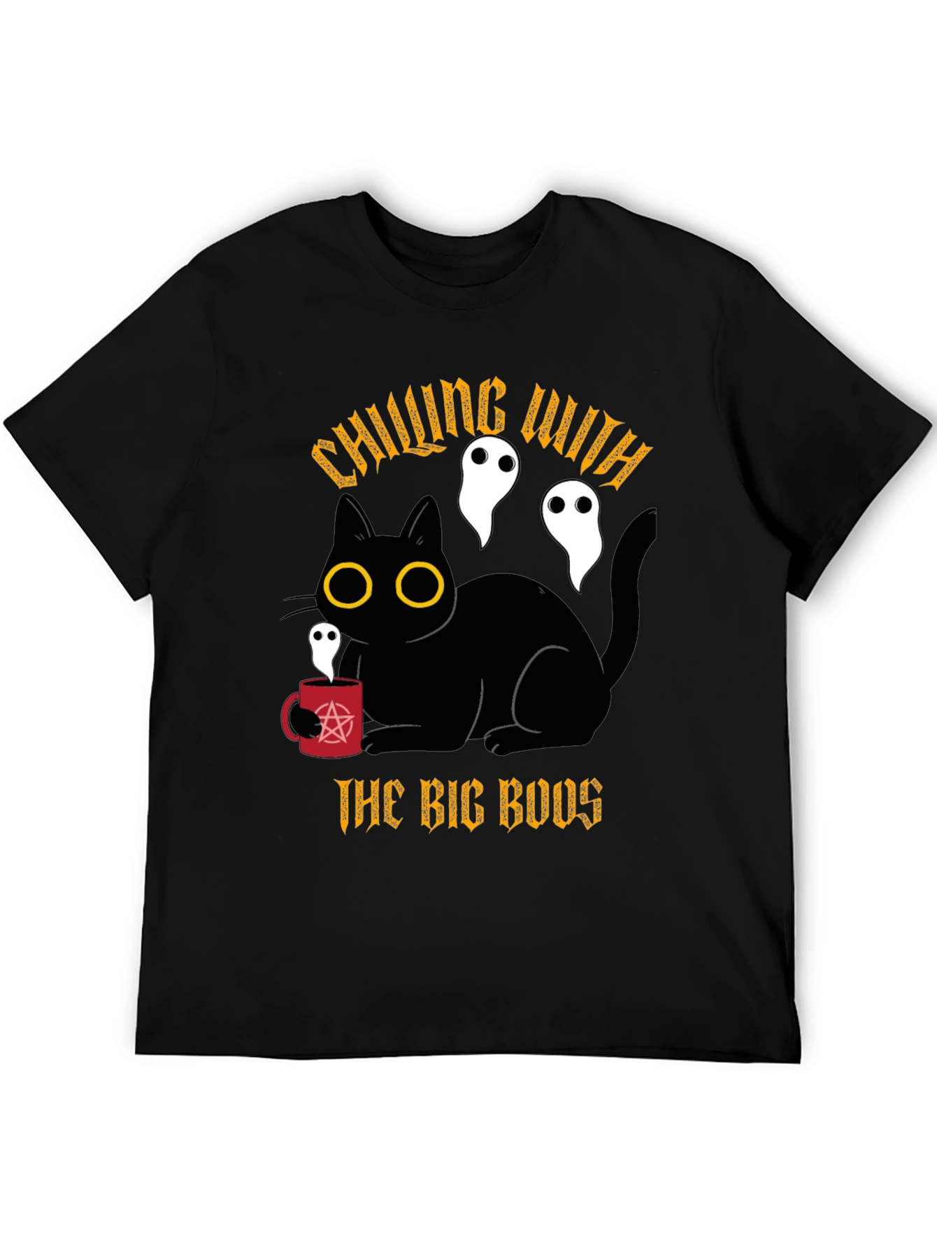 Chilling With The Big Boos Black Cat T-Shirt