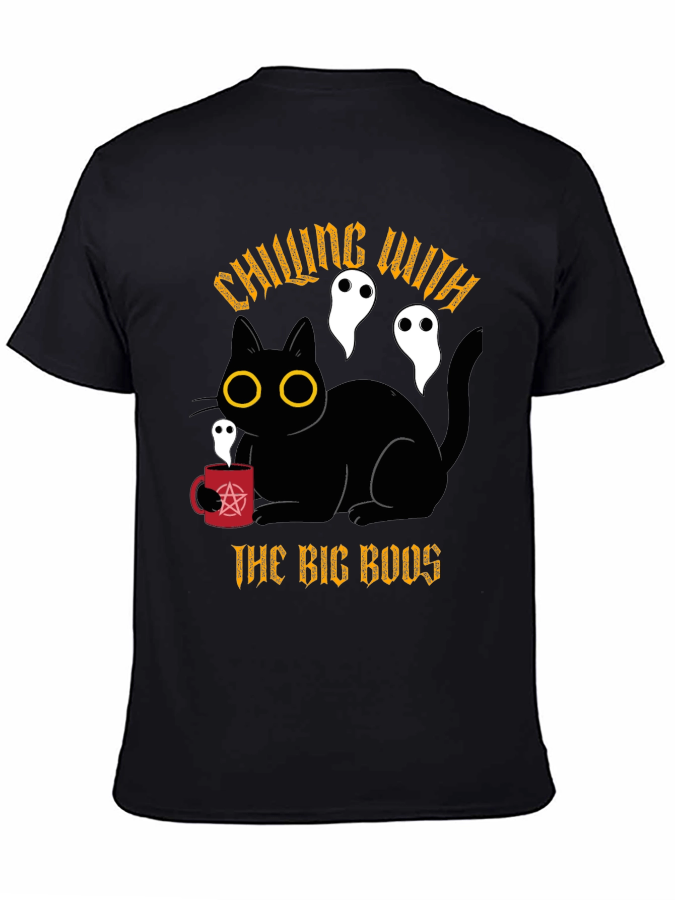 Chilling With The Big Boos Black Cat T-Shirt
