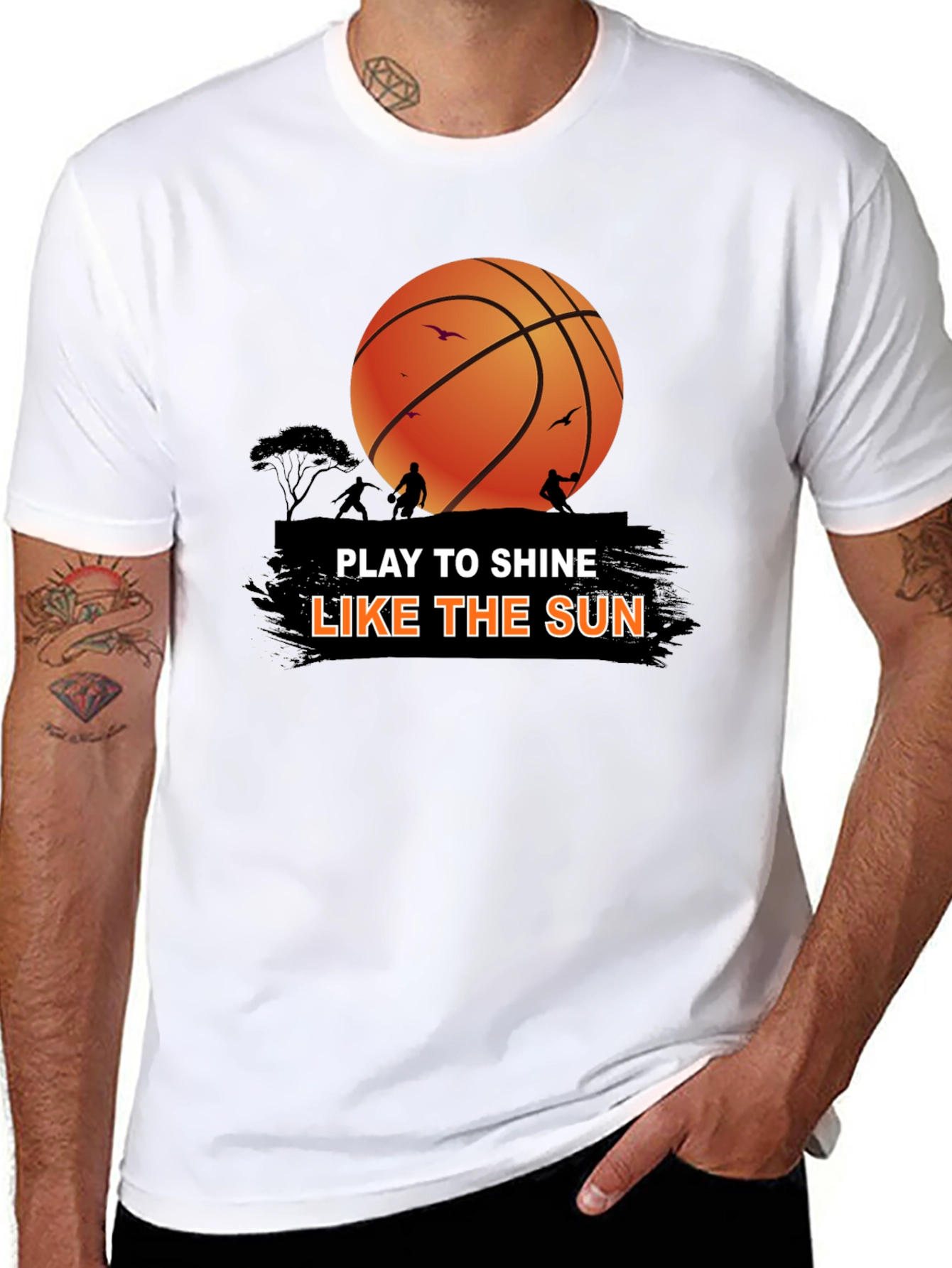 Basketball Play to Shine Graphic T-Shirt