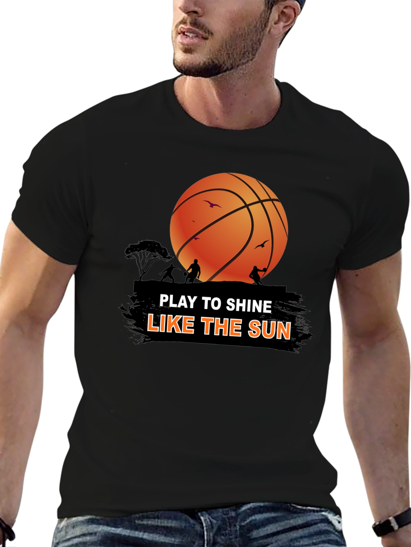 Basketball Play to Shine Graphic T-Shirt