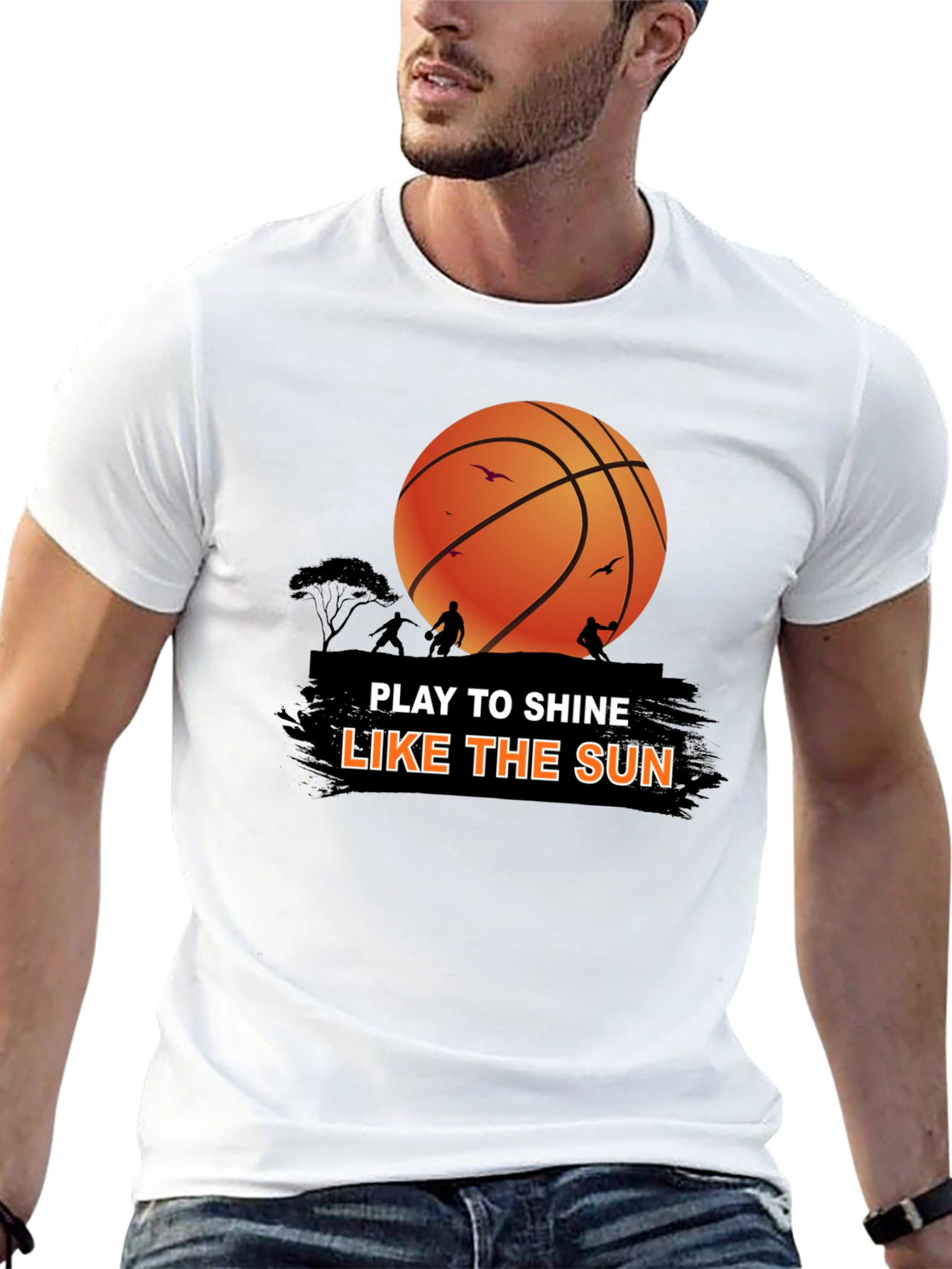 Basketball Play to Shine Graphic T-Shirt