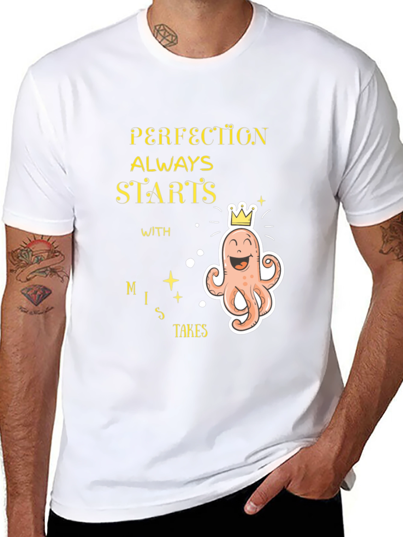 Perfection Starts With Mistakes Graphic T-Shirt