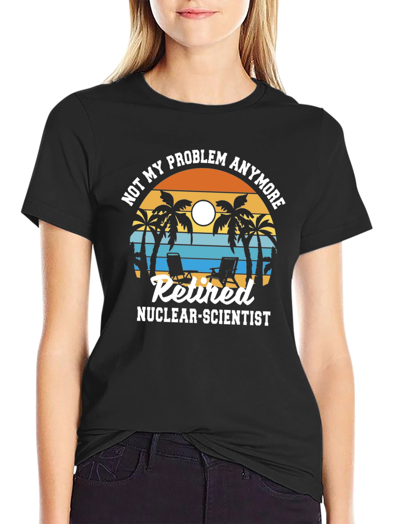 Retired Nuclear Scientist T-Shirt - Palm Tree Design