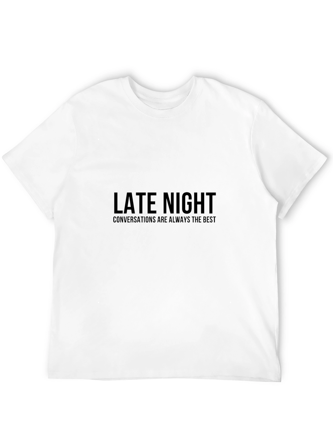 Late Night Conversations T-Shirt - Unisex Black Tee