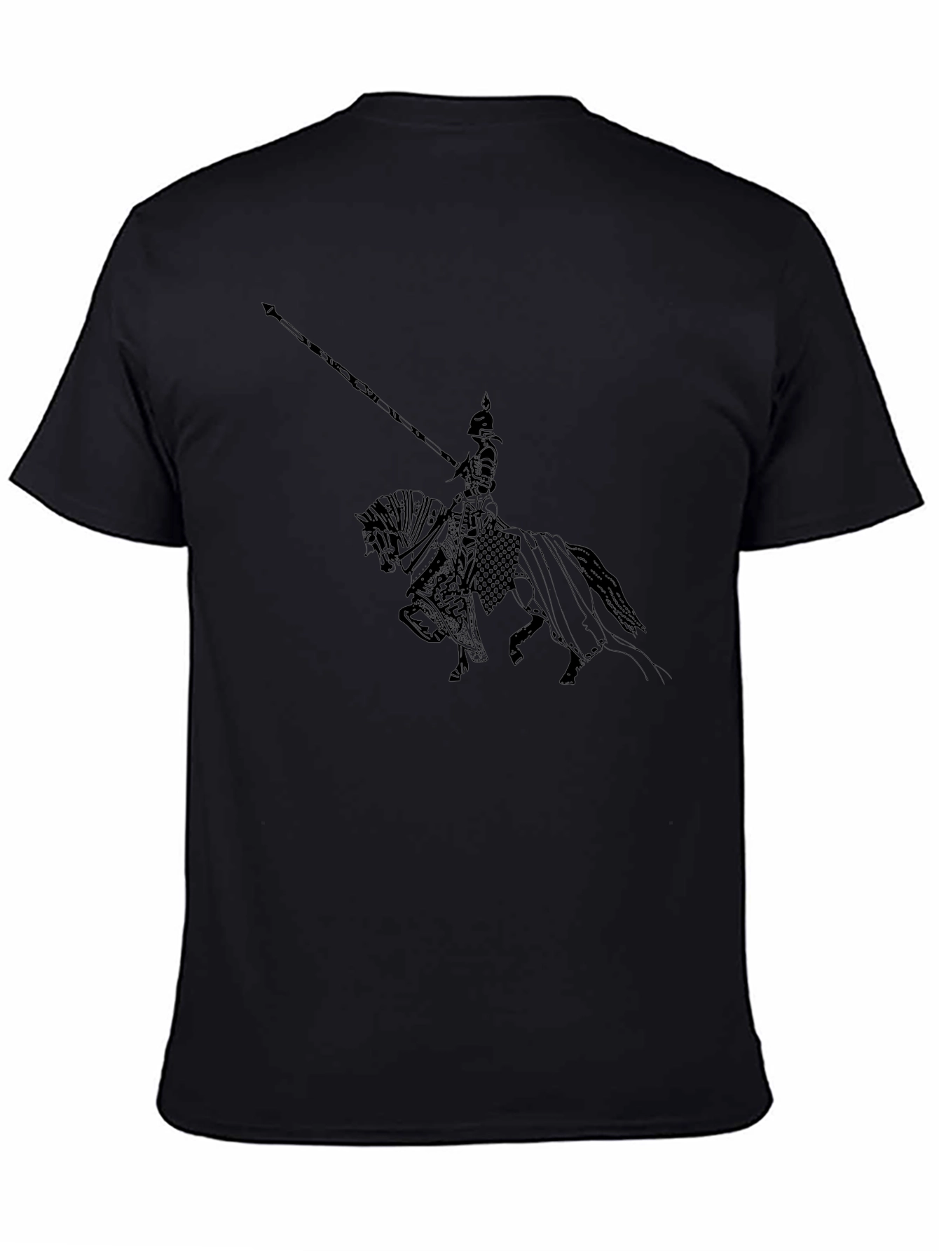 Knight on Horse T-Shirt - Black