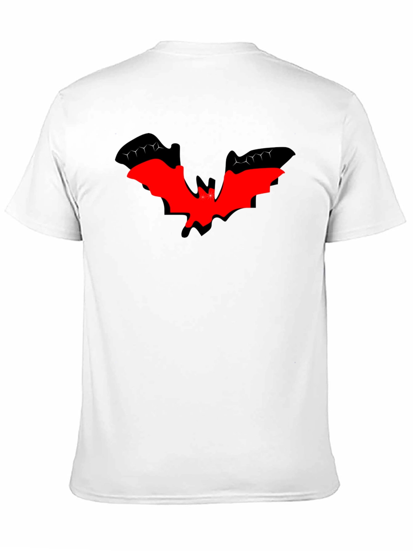 Red Bat Graphic Black T-Shirt - Halloween Style