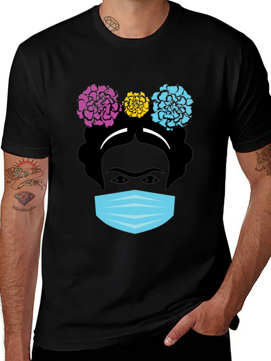 Frida Kahlo Masked T-Shirt - Artistic Graphic Tee