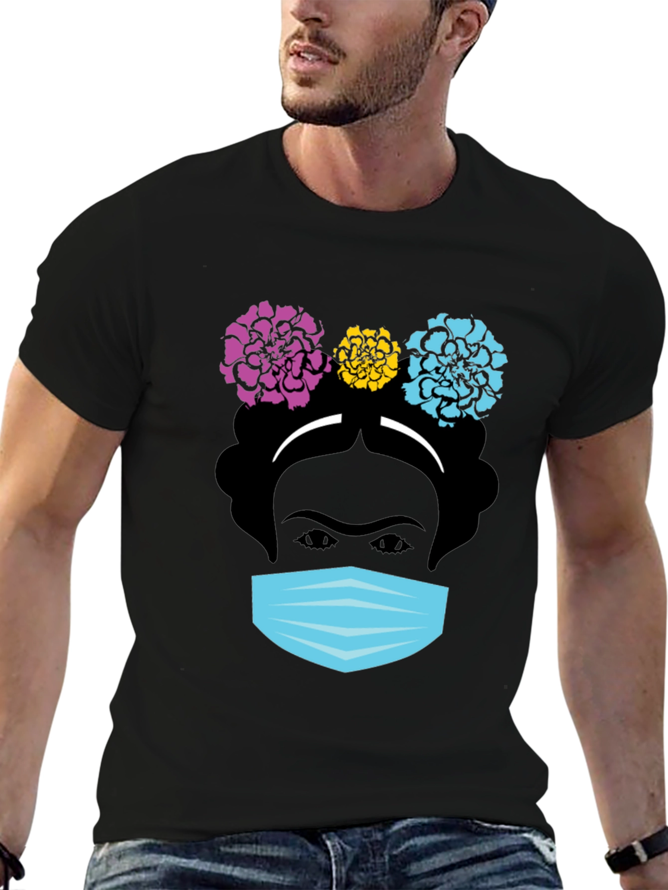 Frida Kahlo Masked T-Shirt - Artistic Graphic Tee
