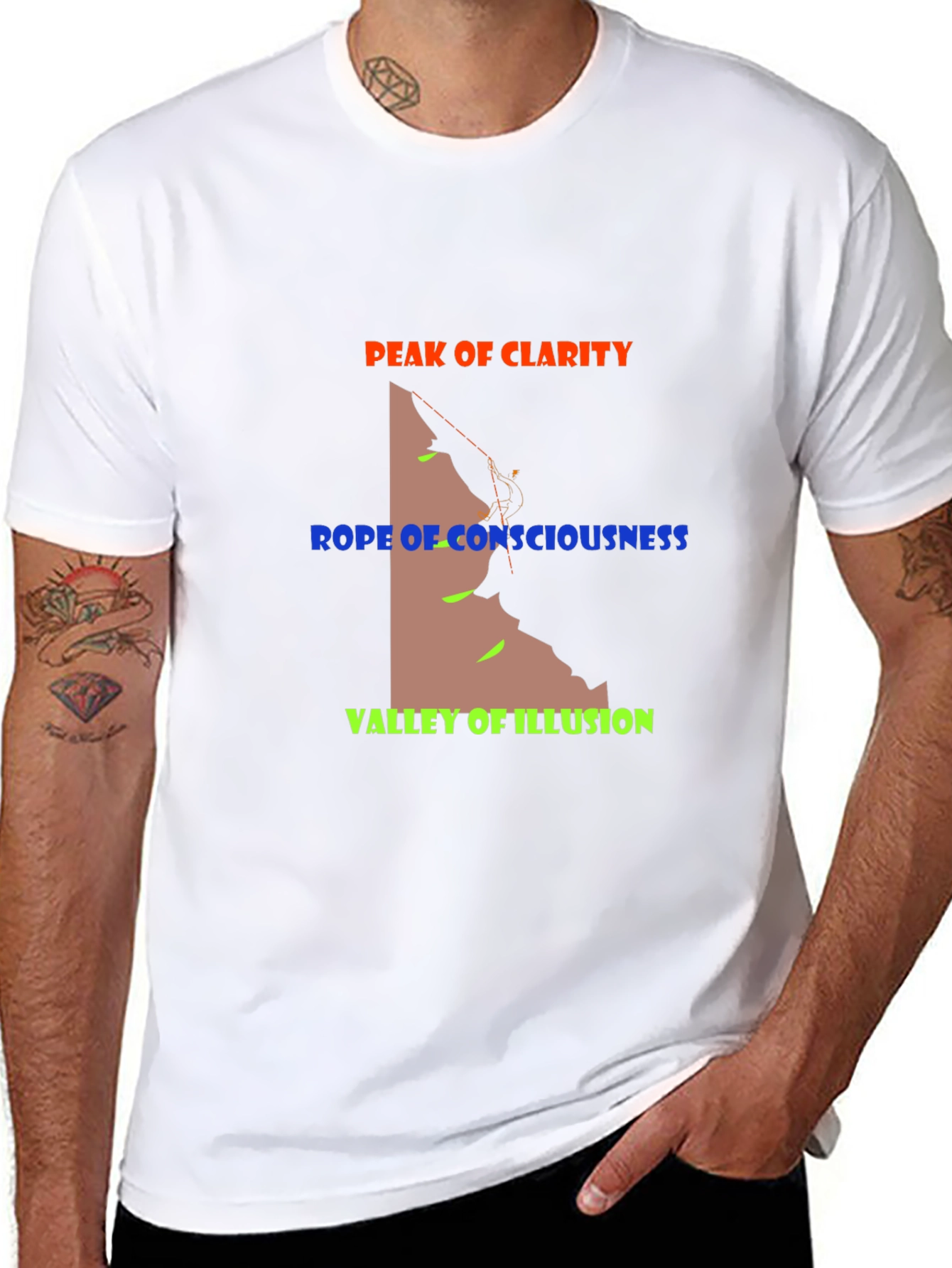 Peak Clarity Climbing Graphic Tee - Black