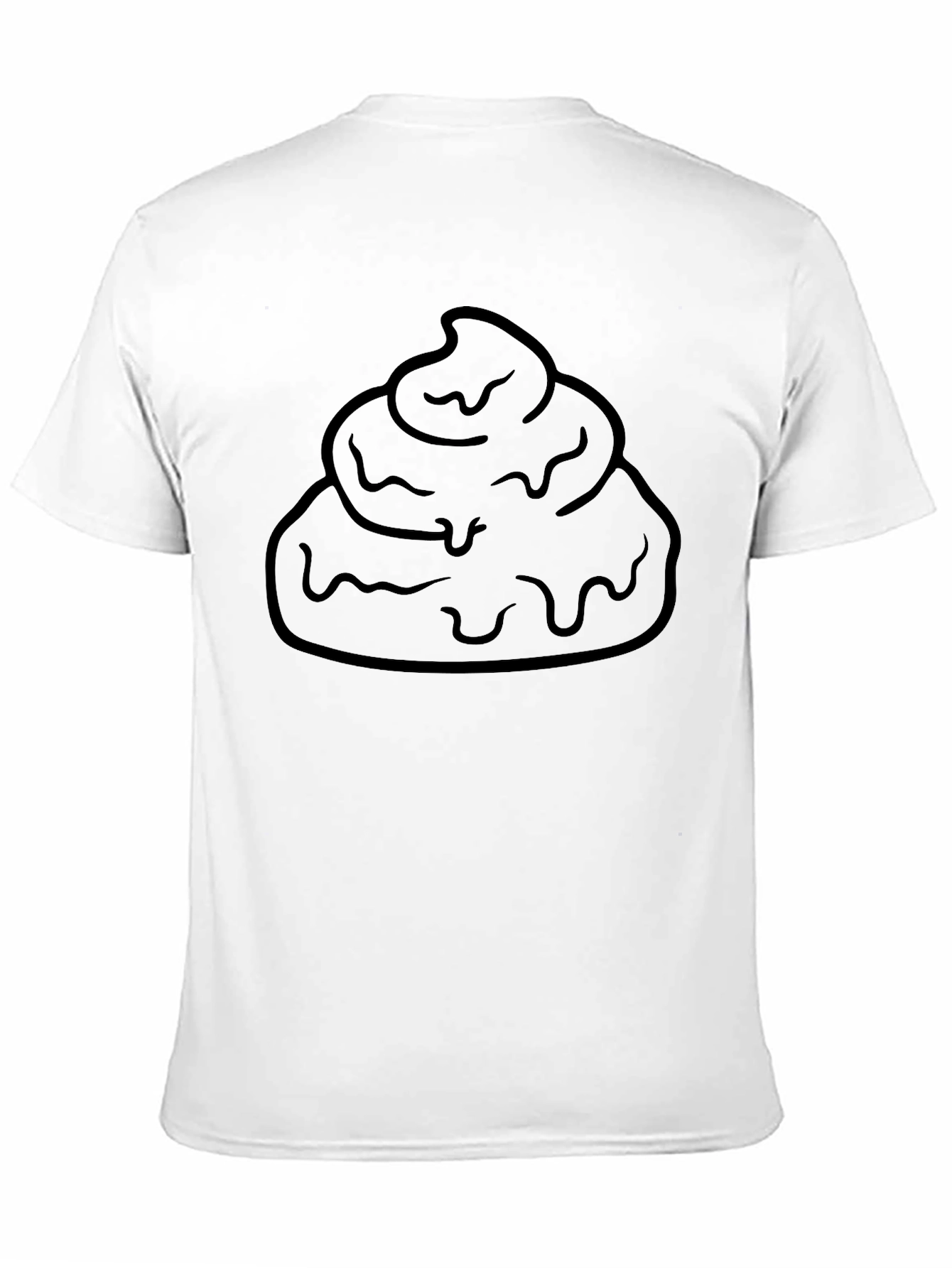 Poop Emoji Graphic T-Shirt - Black Cotton Blend