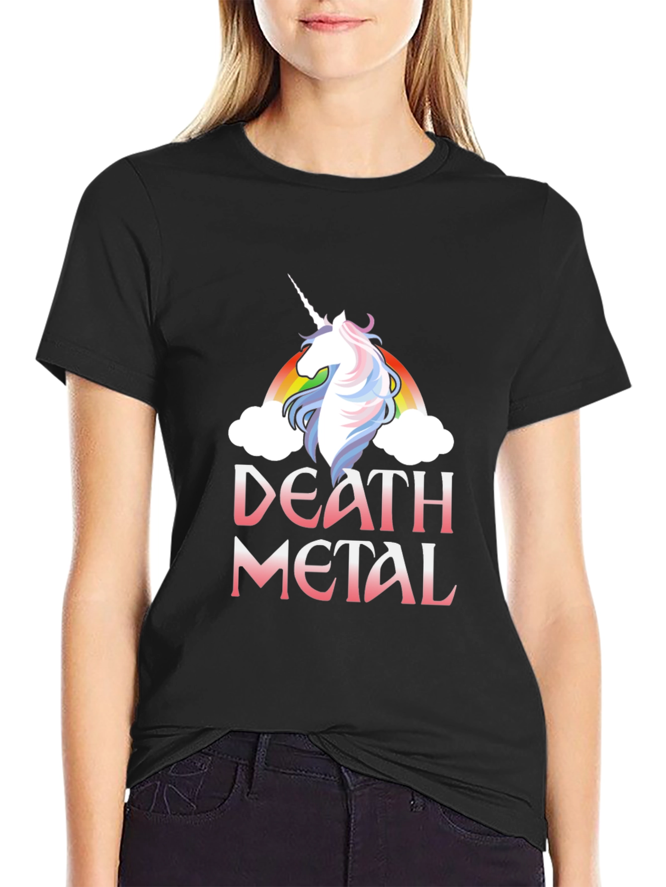 Death Metal Unicorn Black T-Shirt
