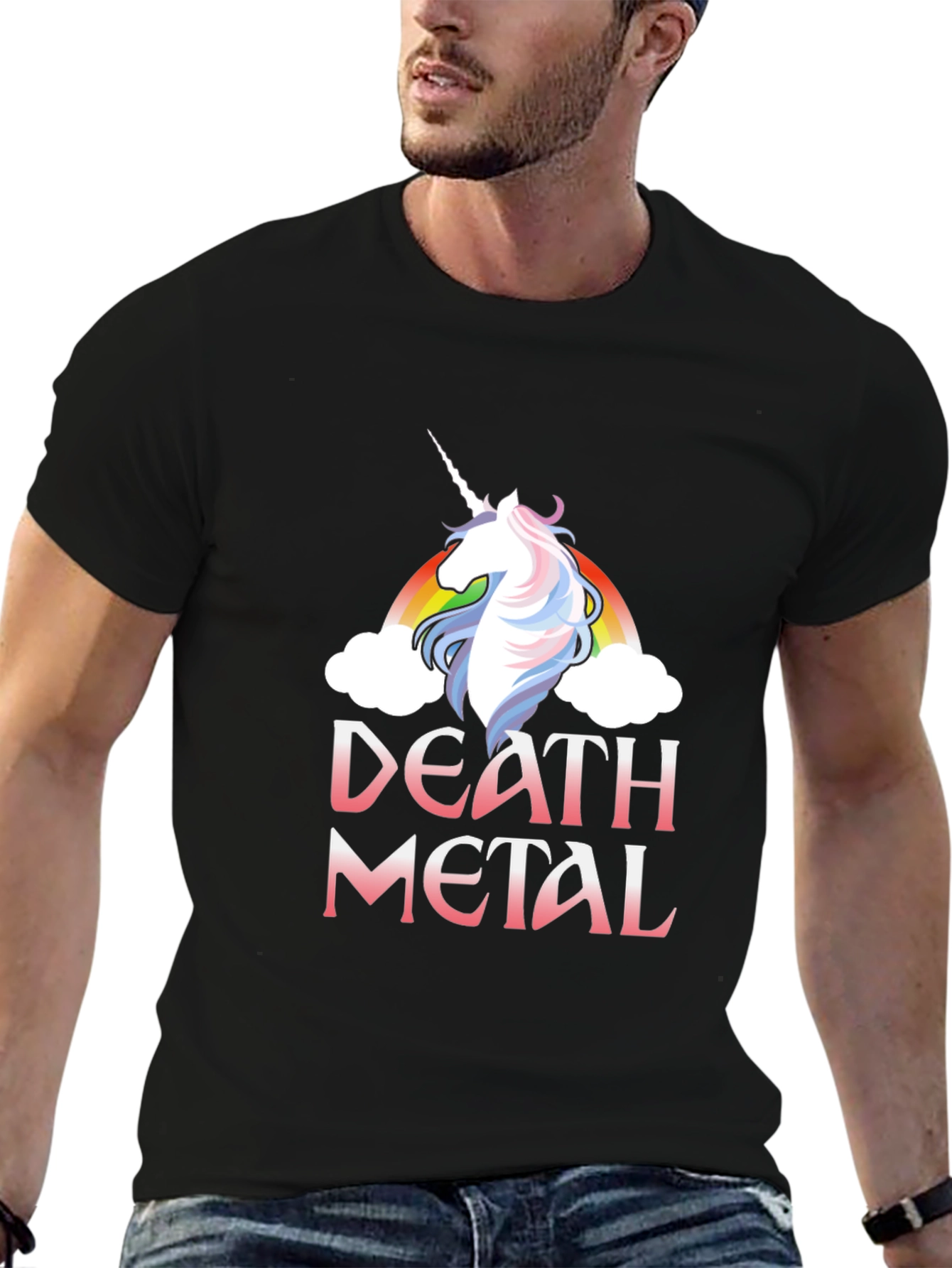 Death Metal Unicorn Black T-Shirt