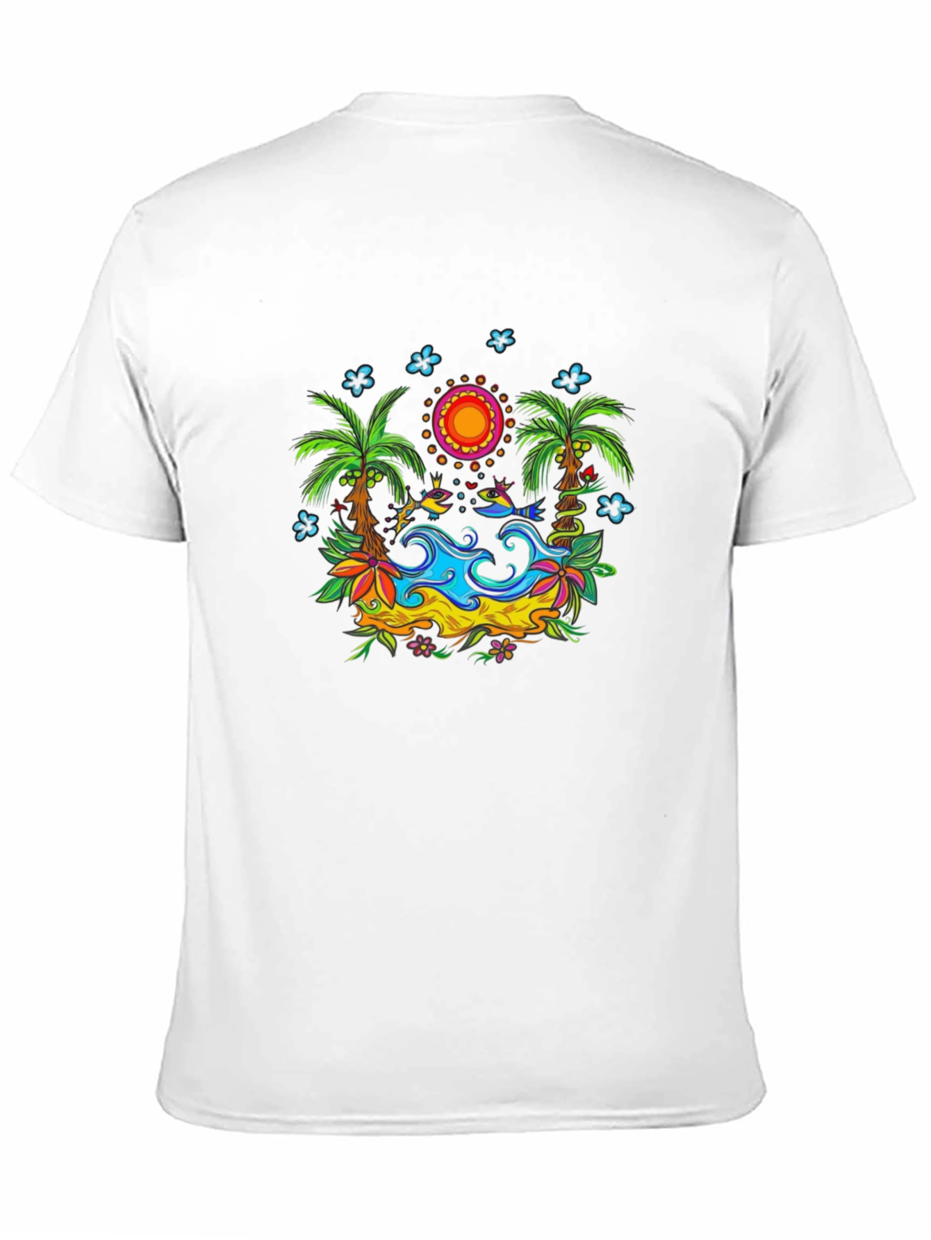 Tropical Island T-Shirt - Vivid Graphic Print