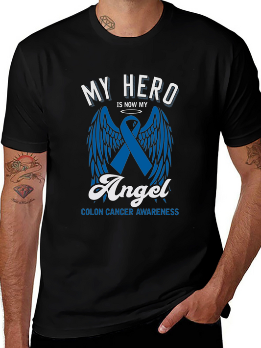 My Hero is Now My Angel Colon Cancer Awareness T-Shirt