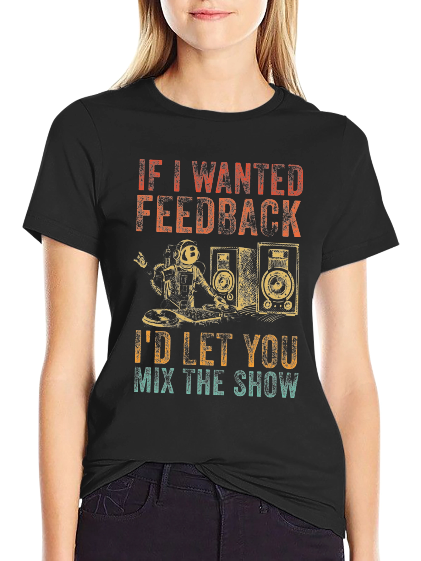 DJ Astronaut T-Shirt - Funny Music Lover Gift