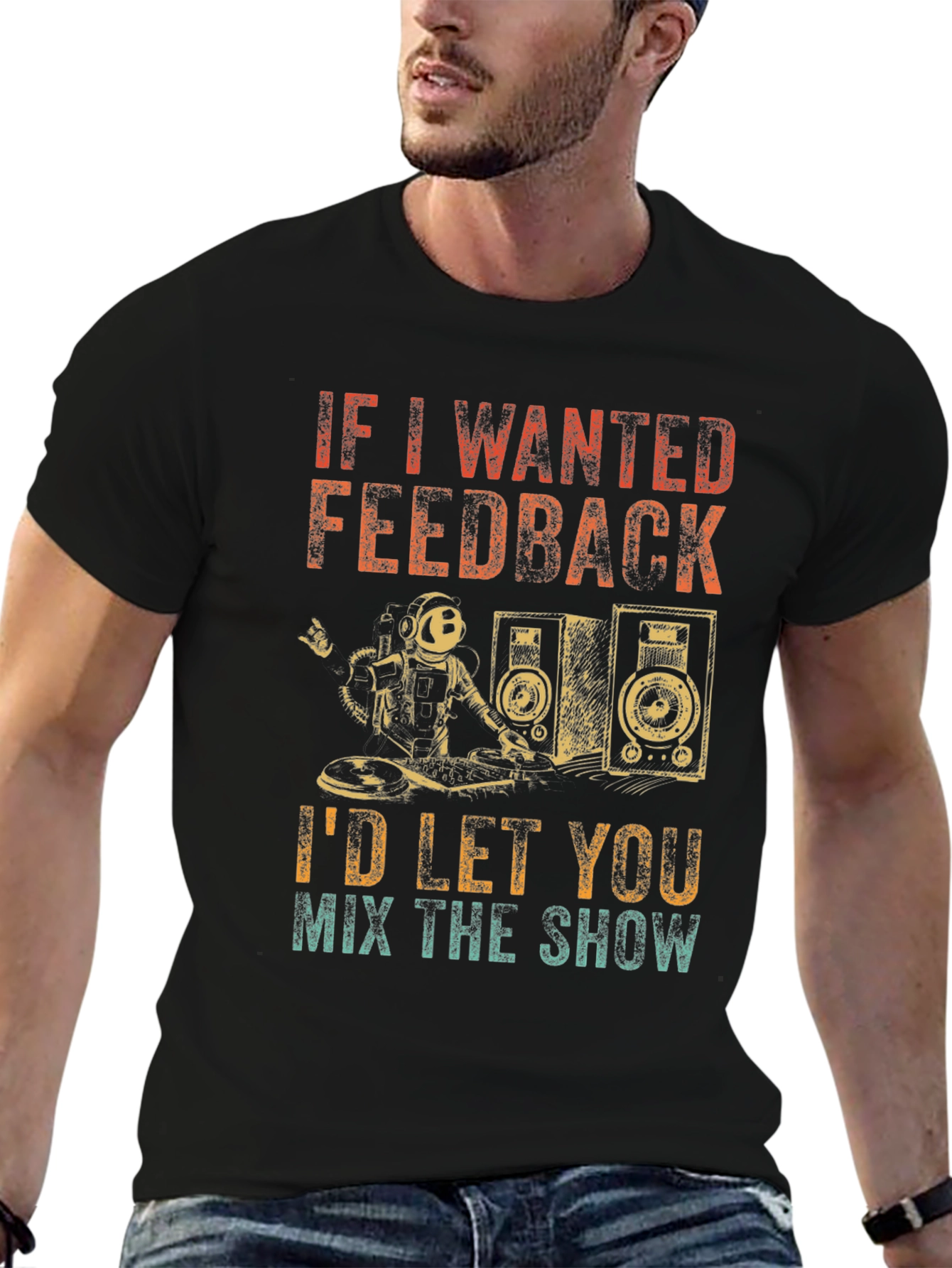 DJ Astronaut T-Shirt - Funny Music Lover Gift