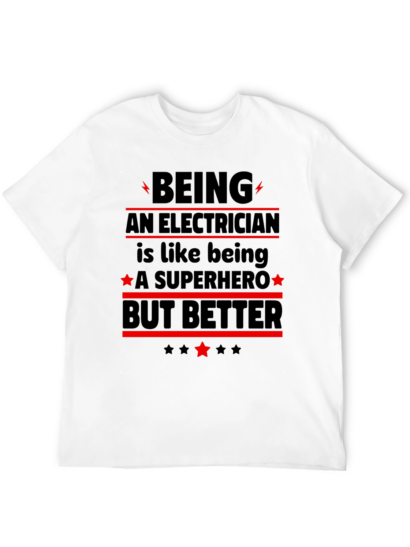 Electrician Superhero Graphic T-Shirt