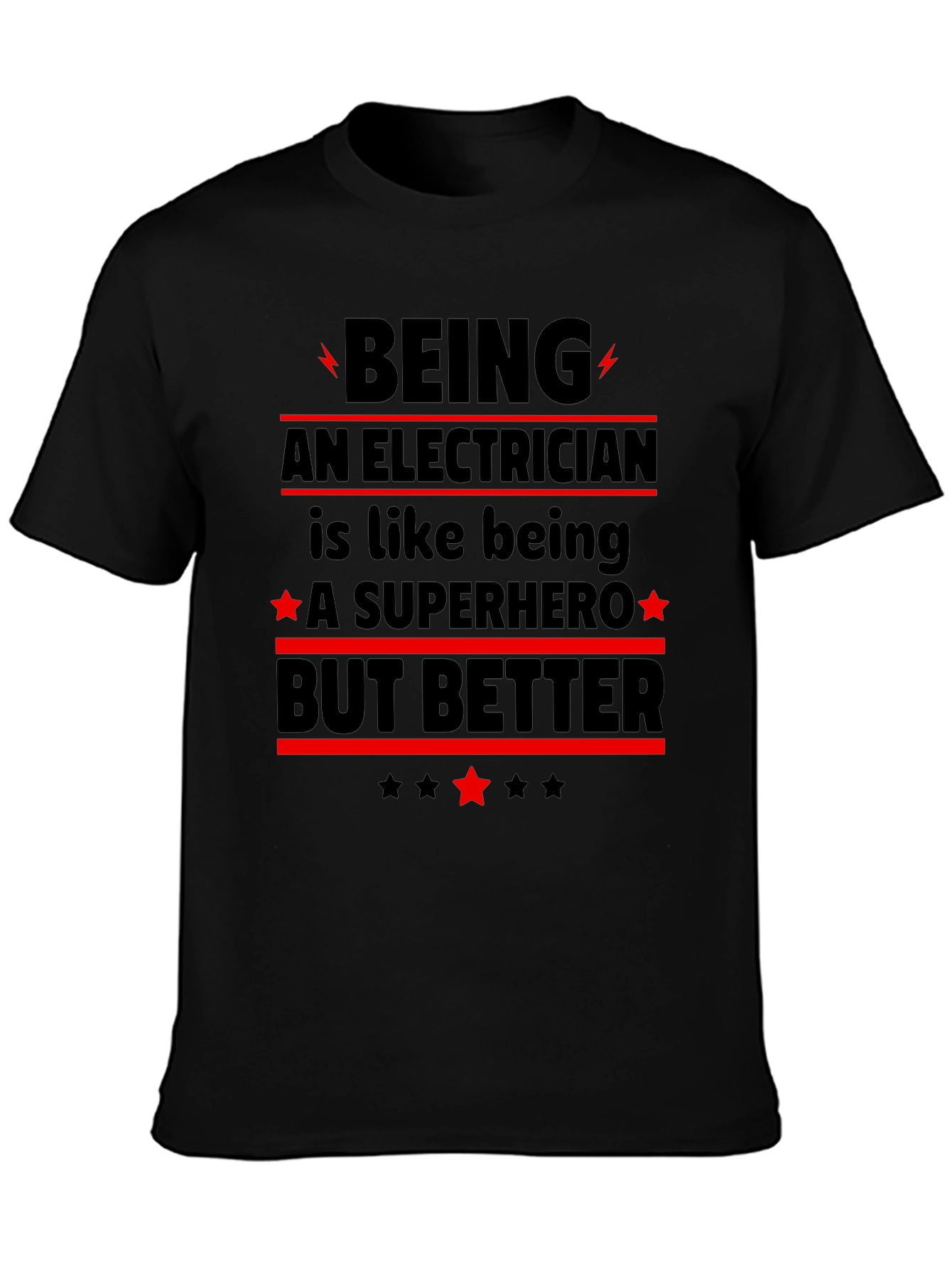 Electrician Superhero Graphic T-Shirt
