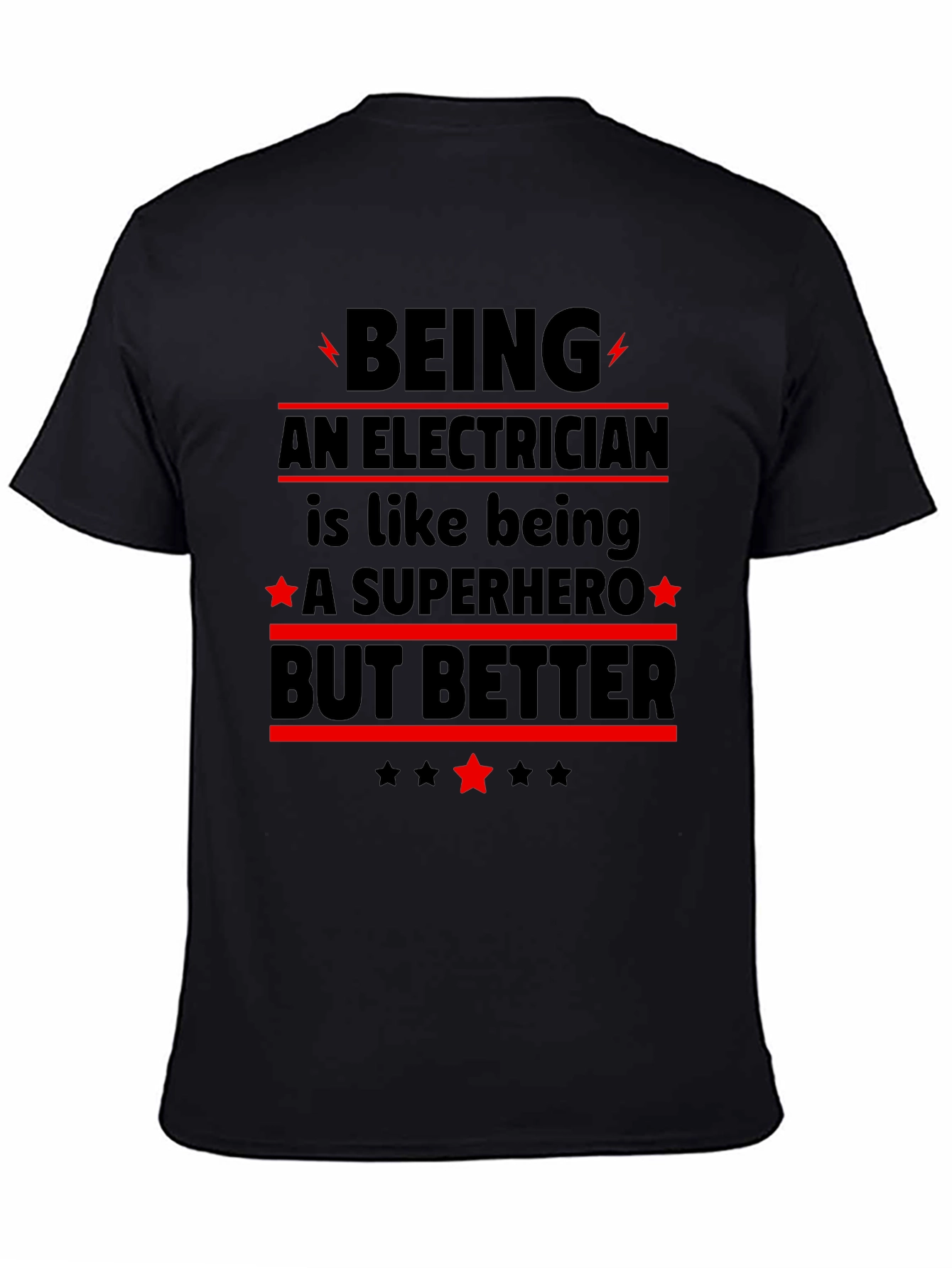 Electrician Superhero Graphic T-Shirt