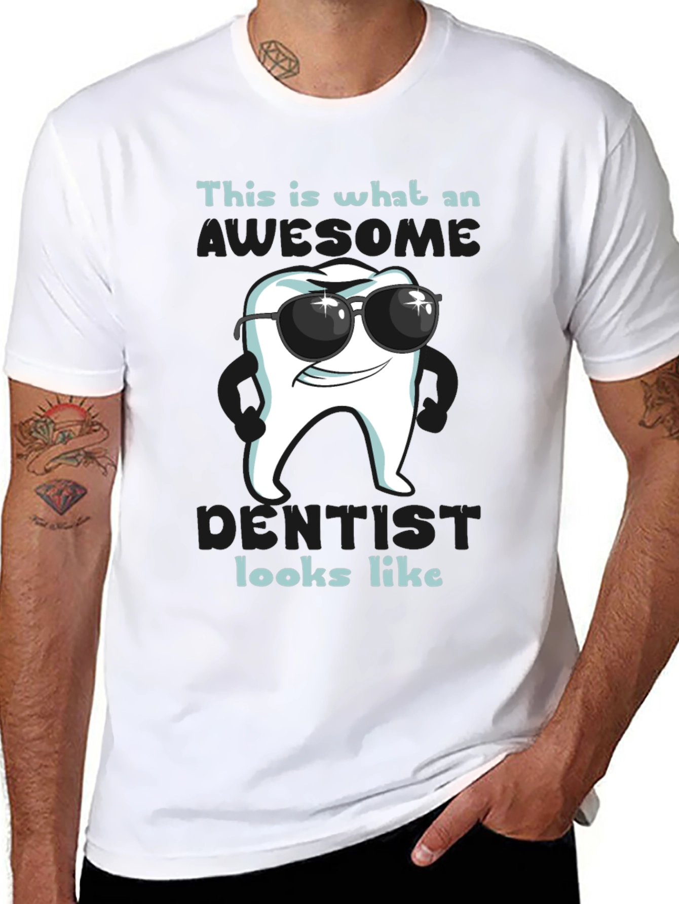 Awesome Dentist T-Shirt - Cool Tooth Design
