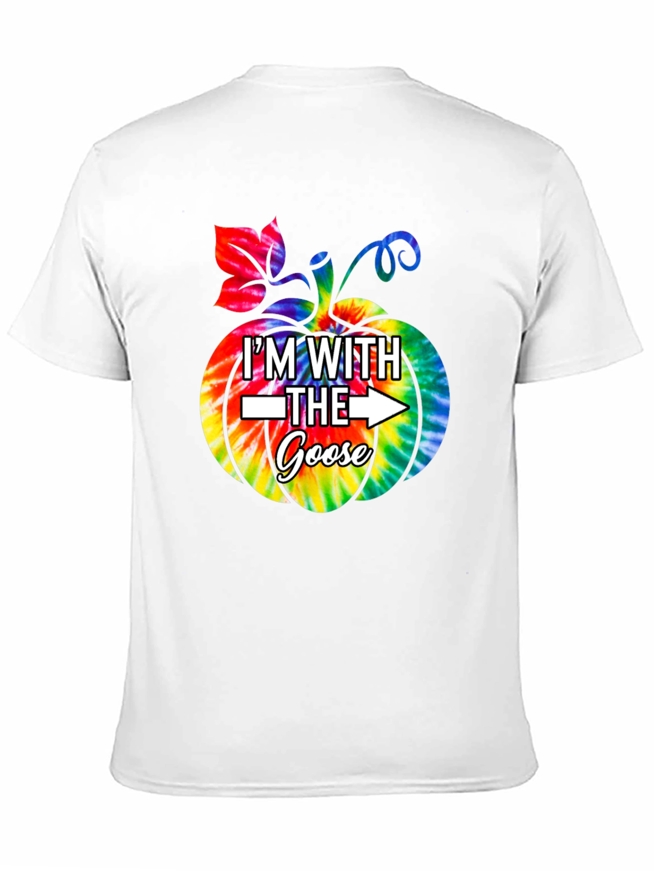 Im With the Goose T-Shirt Pumpkin Tie-Dye Funny Halloween