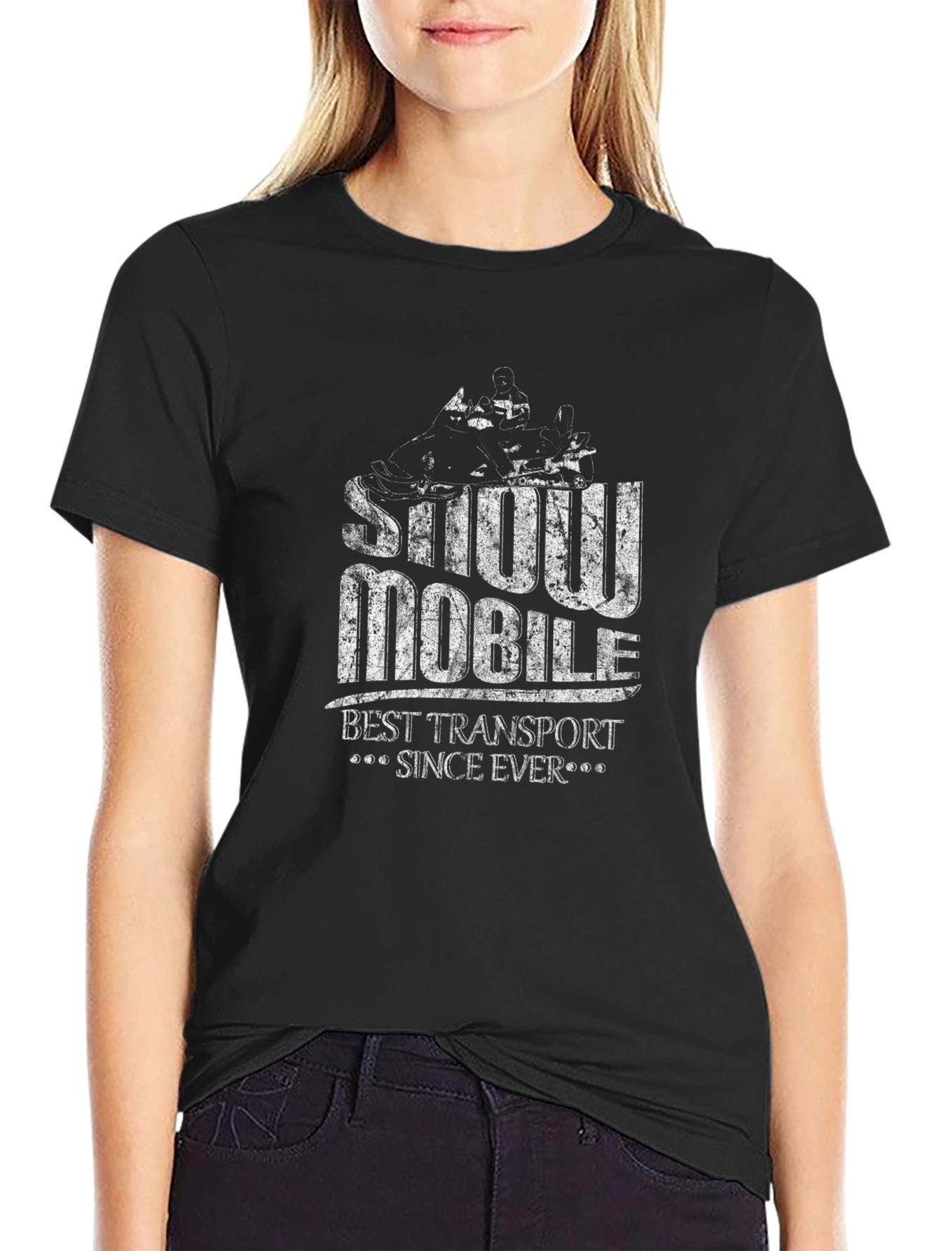 Snowmobile Best Transport T-Shirt - Black