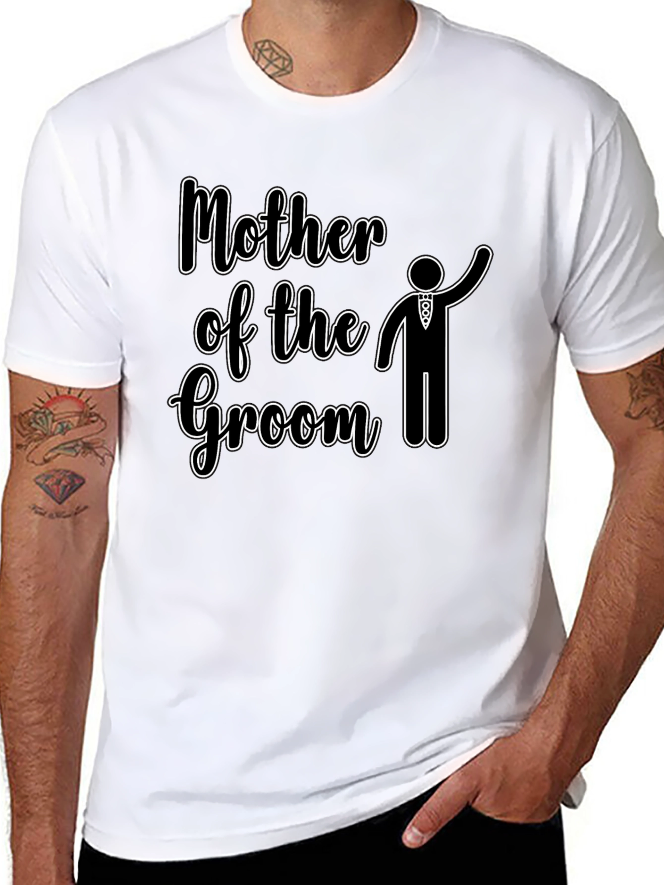 Mother of the Groom Wedding T-Shirt - Black