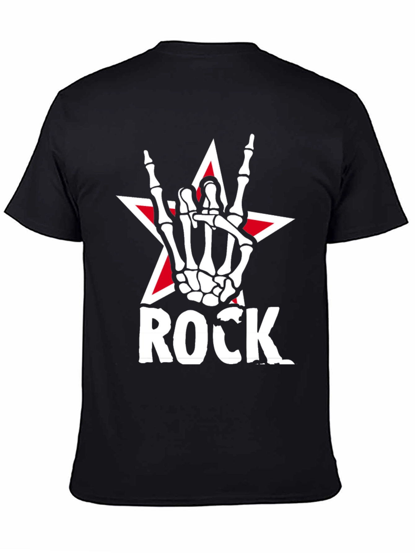Rock On Skeleton Hand Star T-Shirt