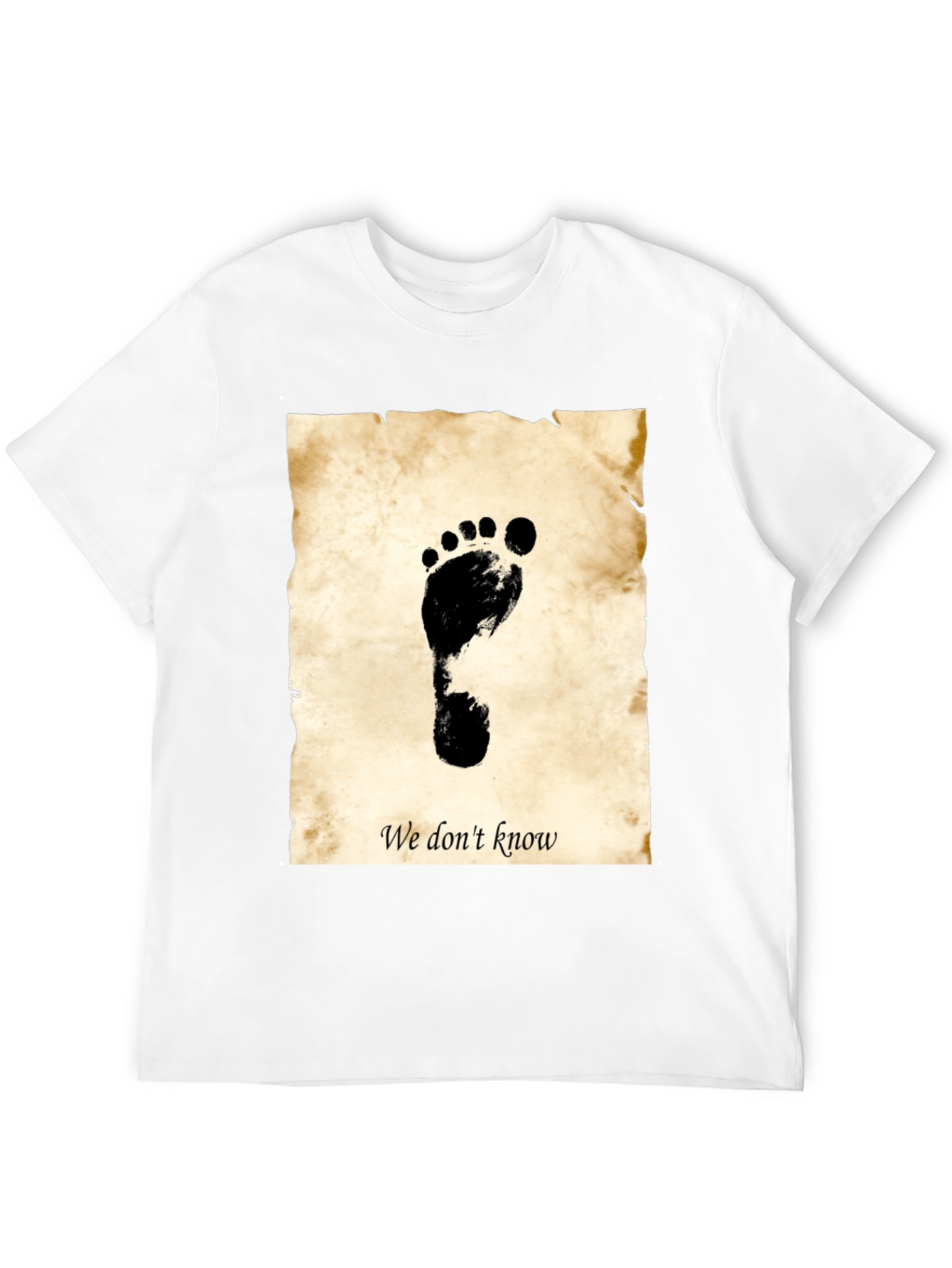 Footprint Graphic T-Shirt - We Dont Know