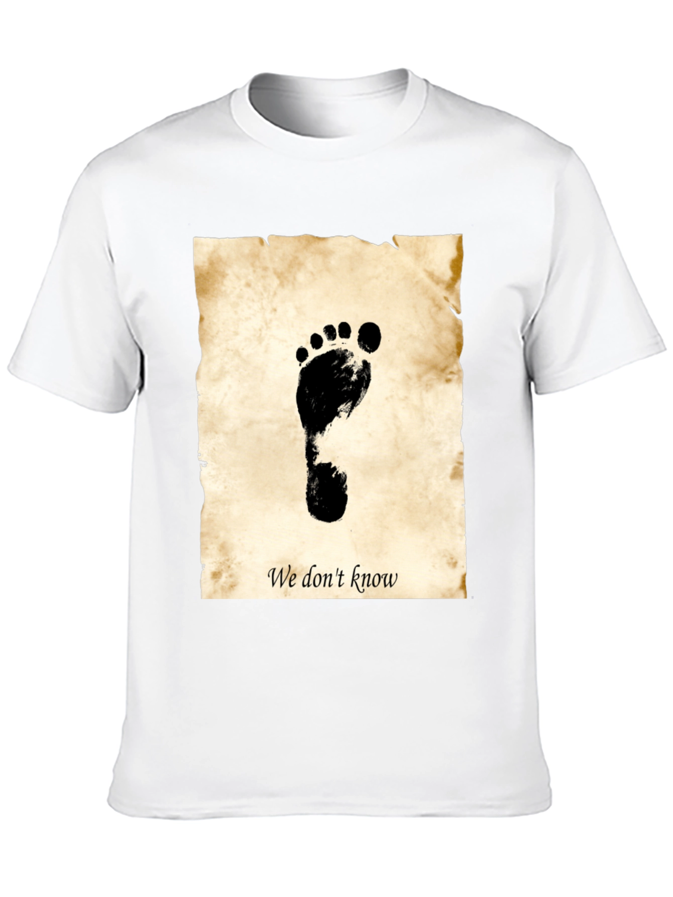 Footprint Graphic T-Shirt - We Dont Know