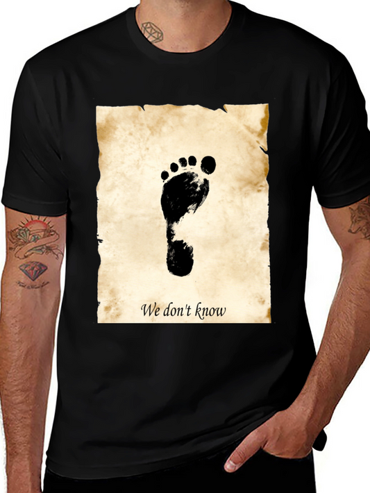 Footprint Graphic T-Shirt - We Dont Know