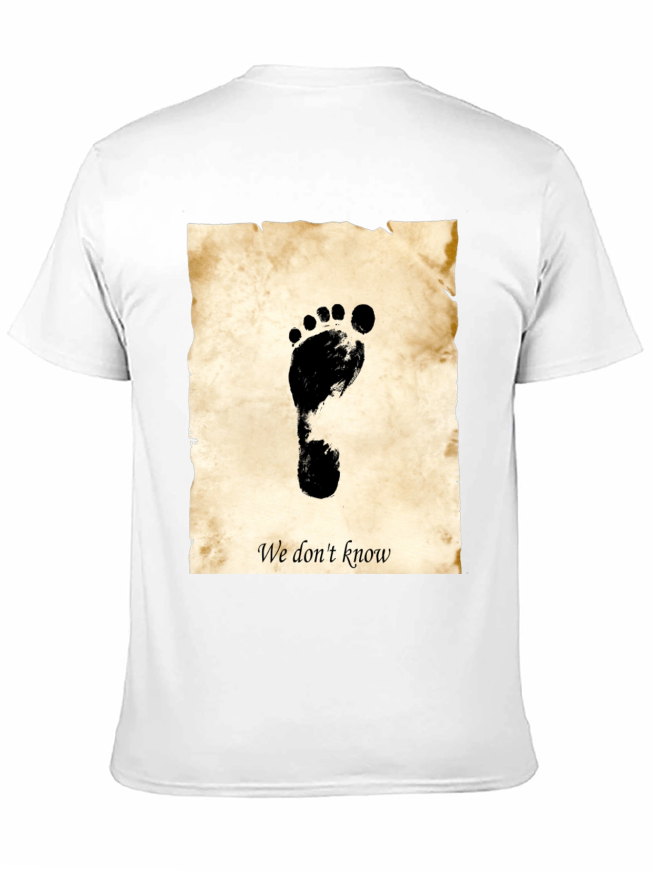Footprint Graphic T-Shirt - We Dont Know
