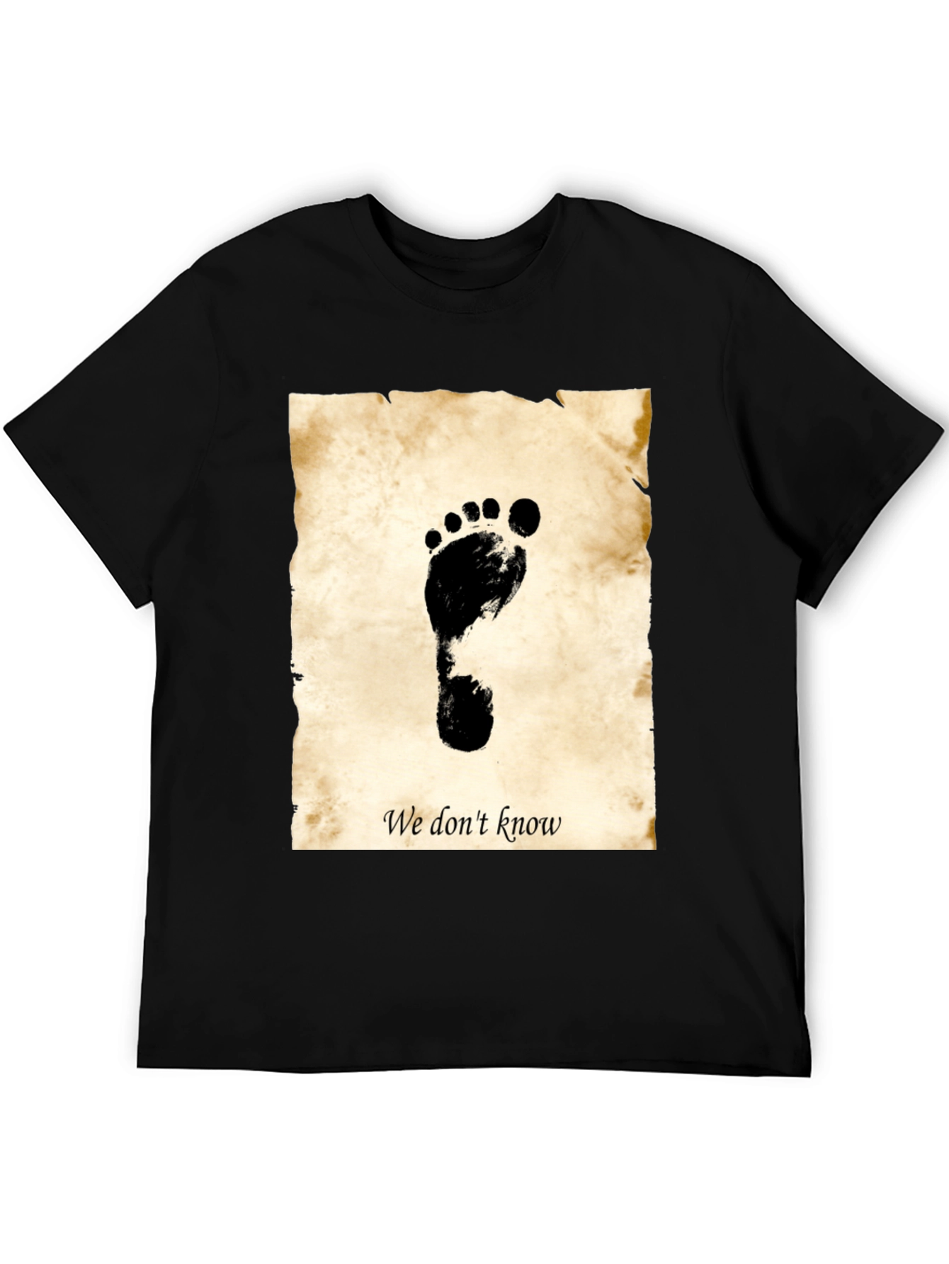 Footprint Graphic T-Shirt - We Dont Know