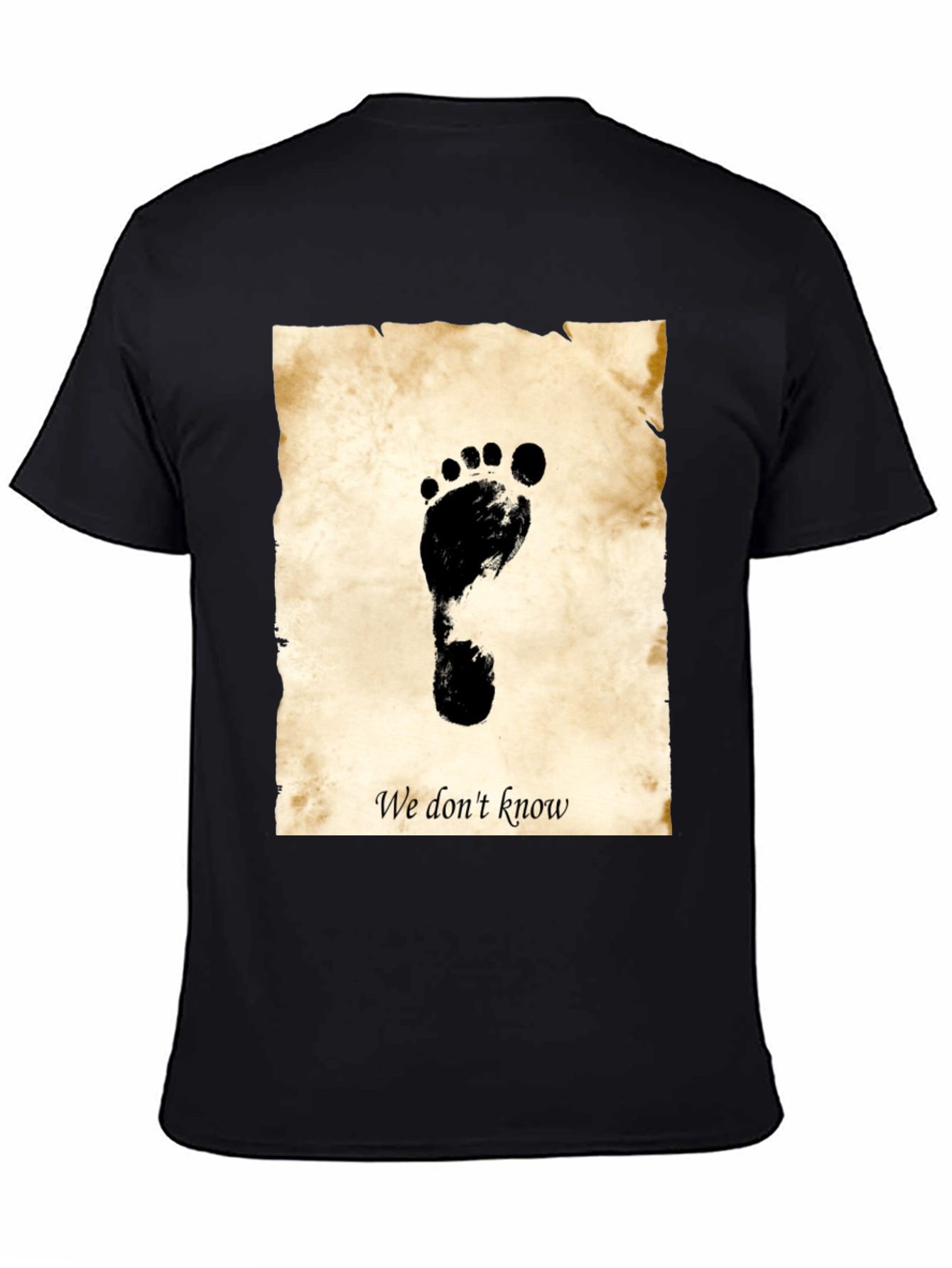Footprint Graphic T-Shirt - We Dont Know