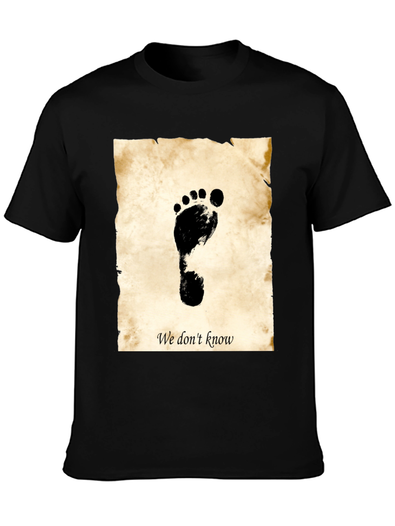Footprint Graphic T-Shirt - We Dont Know