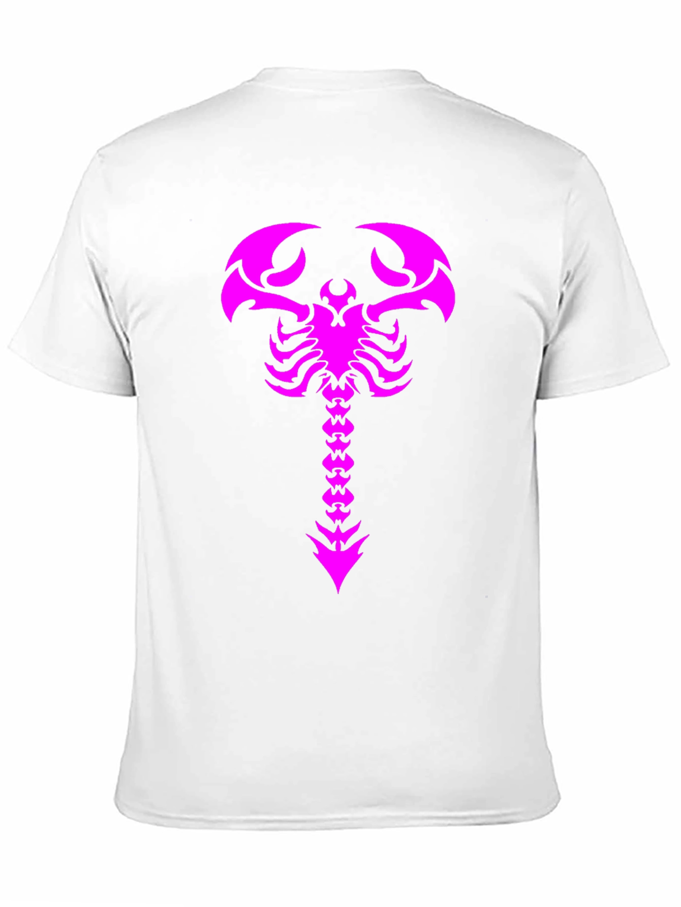 Black T-Shirt with Magenta Scorpion Print
